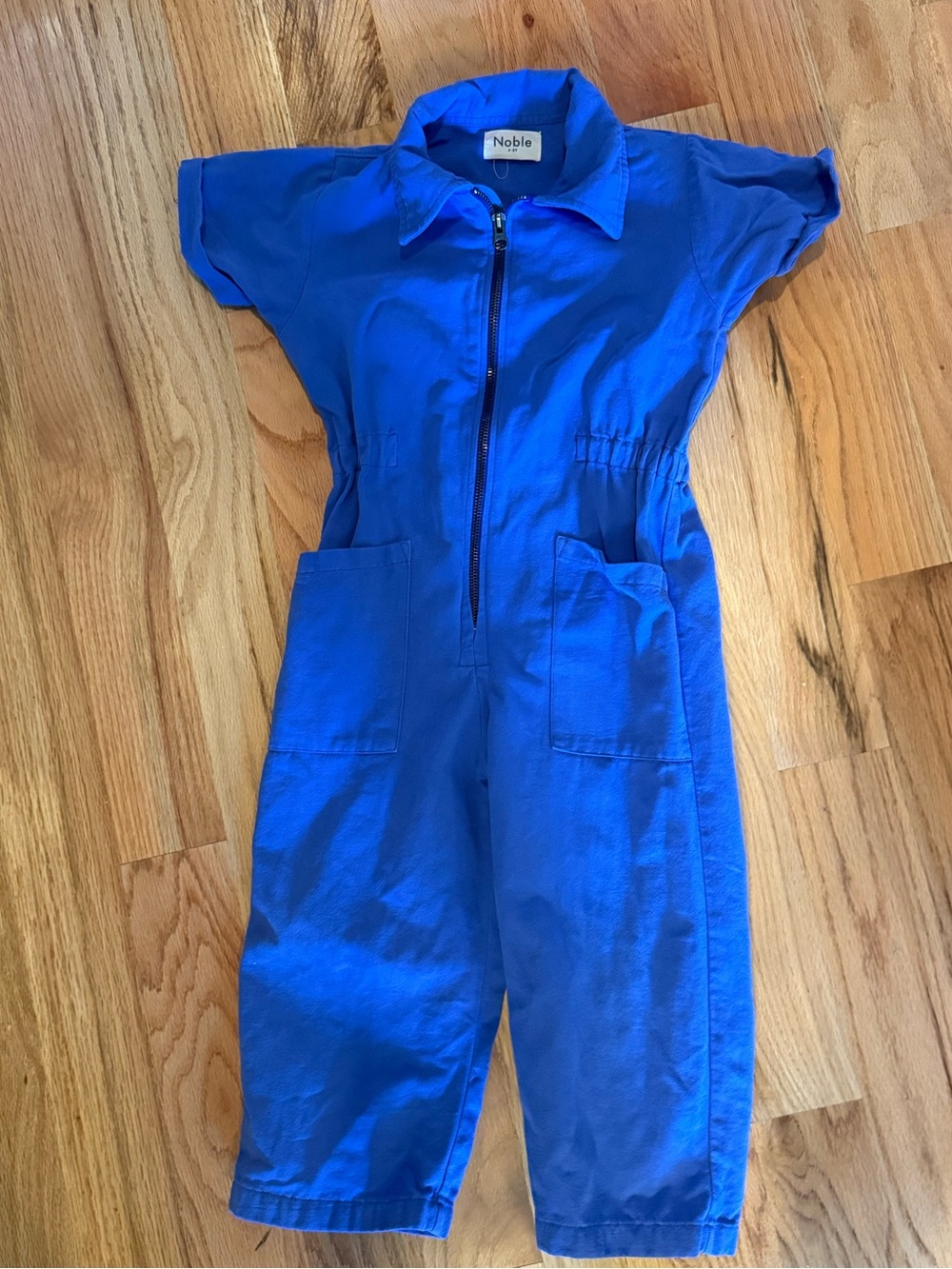 Noble Royal Blue Zip-Front Kids One-Piece